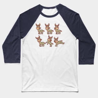 set lovely cute donkey Baseball T-Shirt